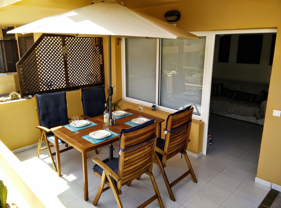 Dining on the terrace