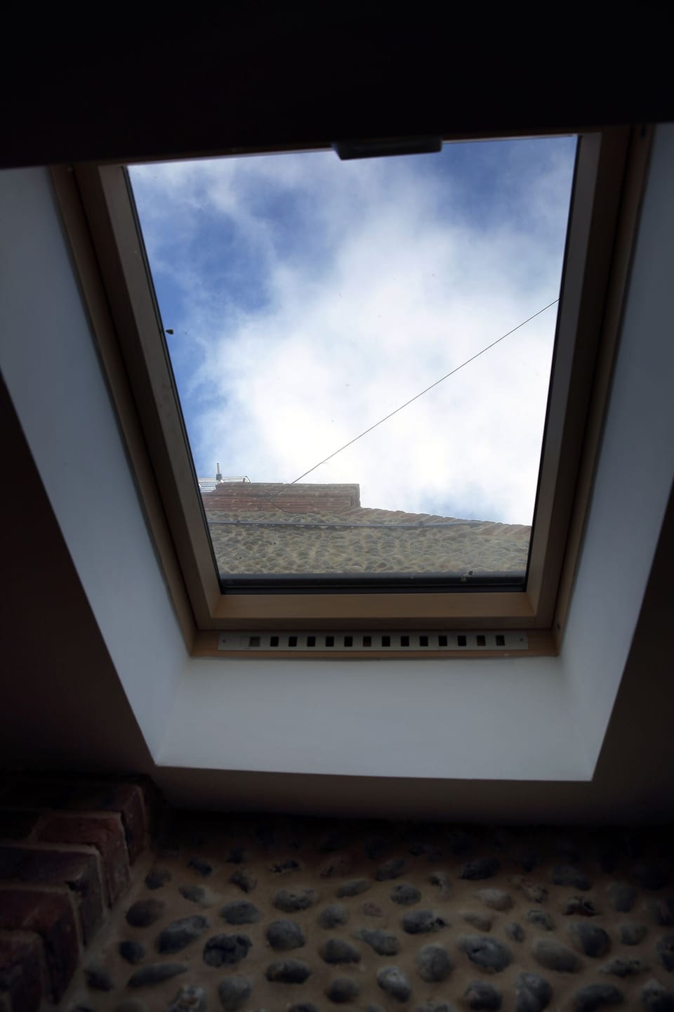 View from one of the kitchen skylights