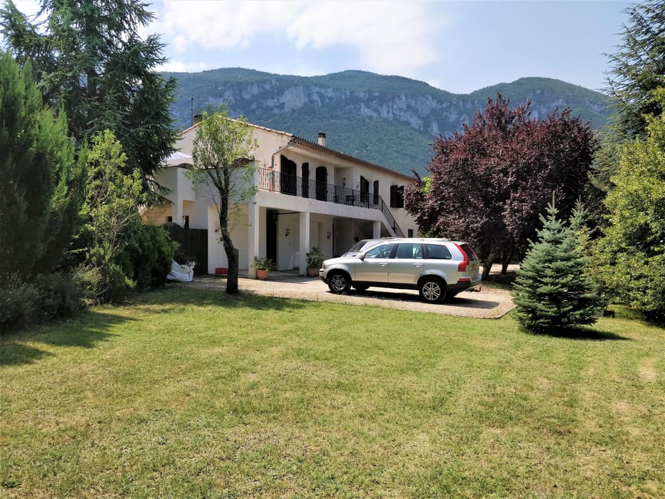 View from side of large front garden.