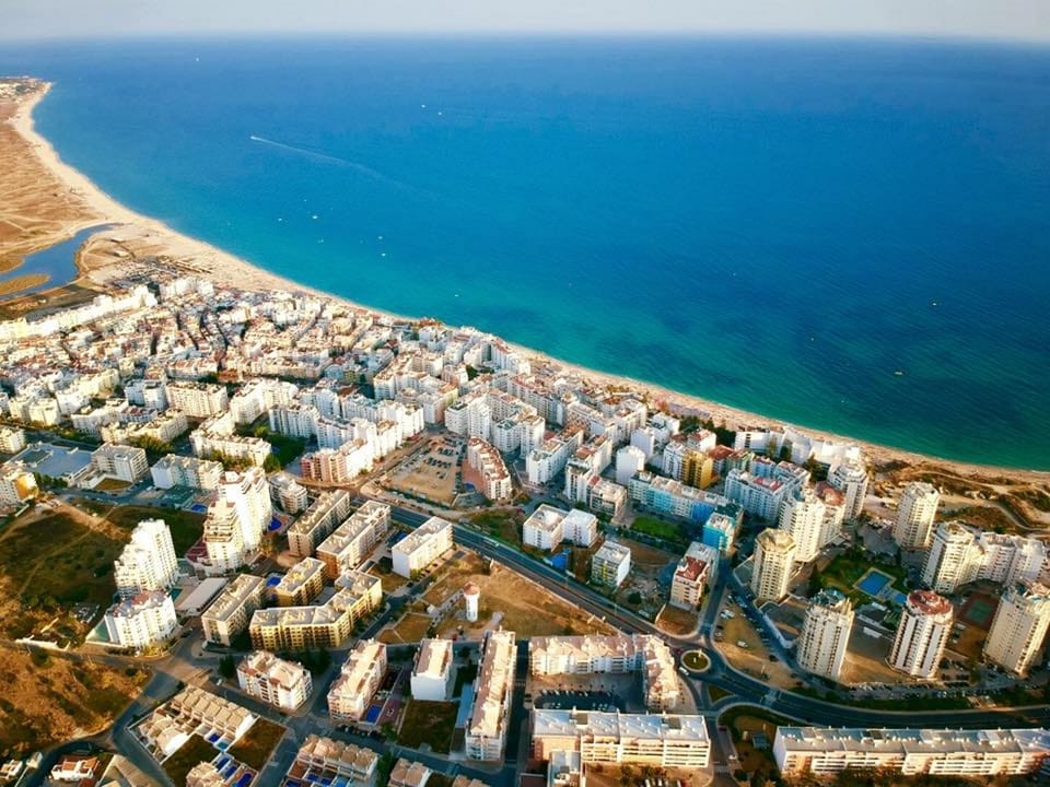 Aerial view from Armação de Pera Town