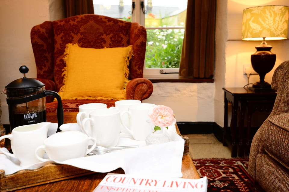 Coffee Time!  Garden in Bloom!