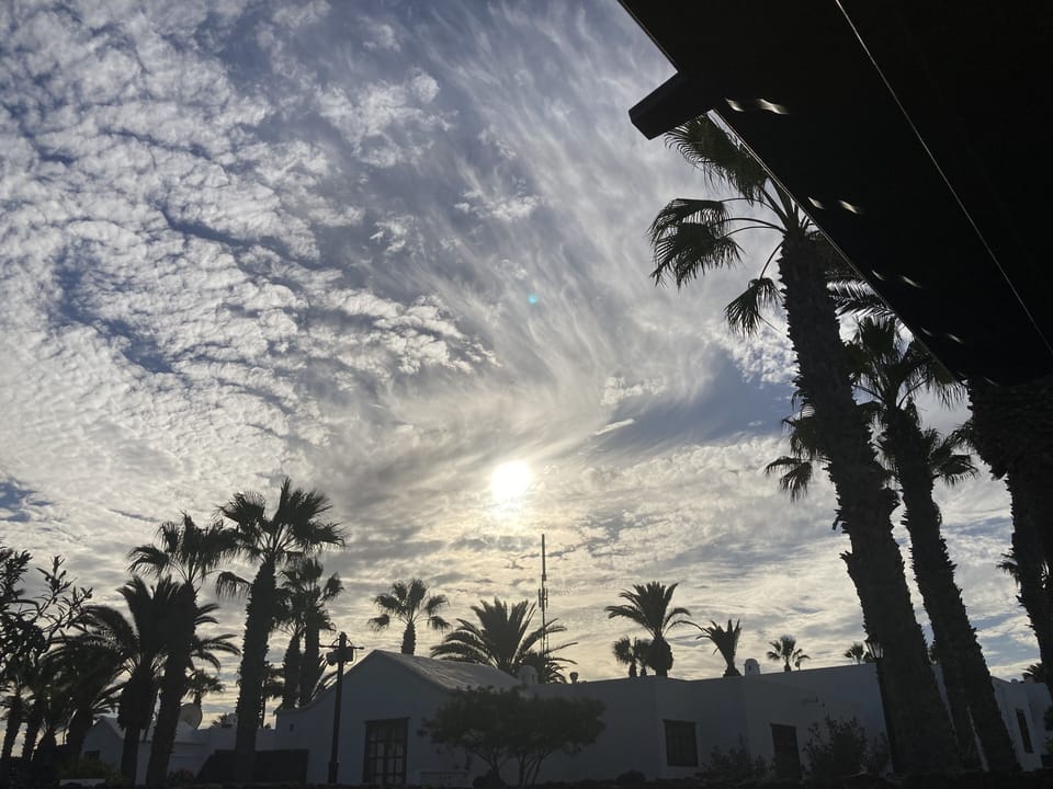 Evening sunset from the patio.