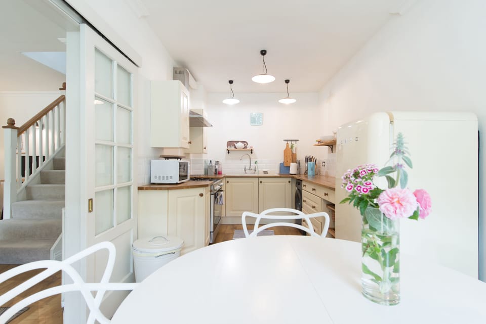 Dining area and kitchen