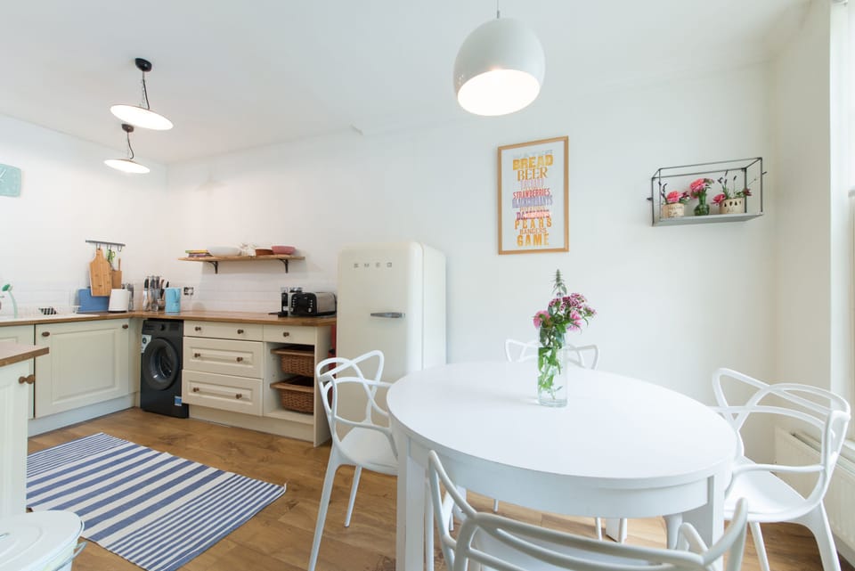 Dining area and kitchen