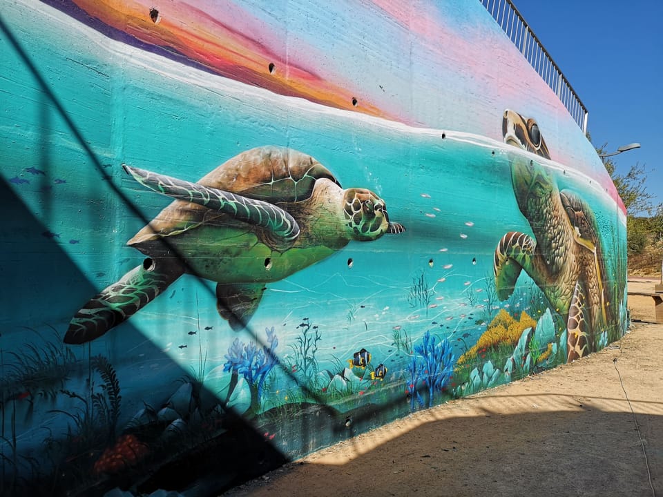 Simply amazing artistry on tunnel through to fisherman's beach.