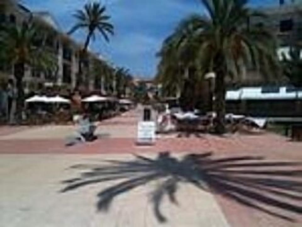 The plaza is a very short walk away