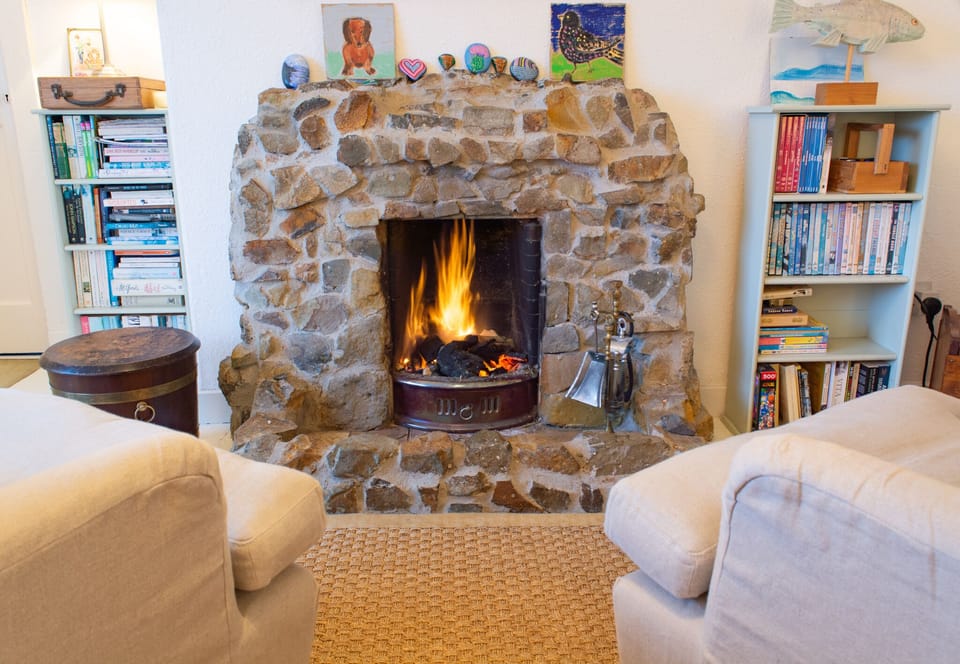 Open fire, fuel provided.