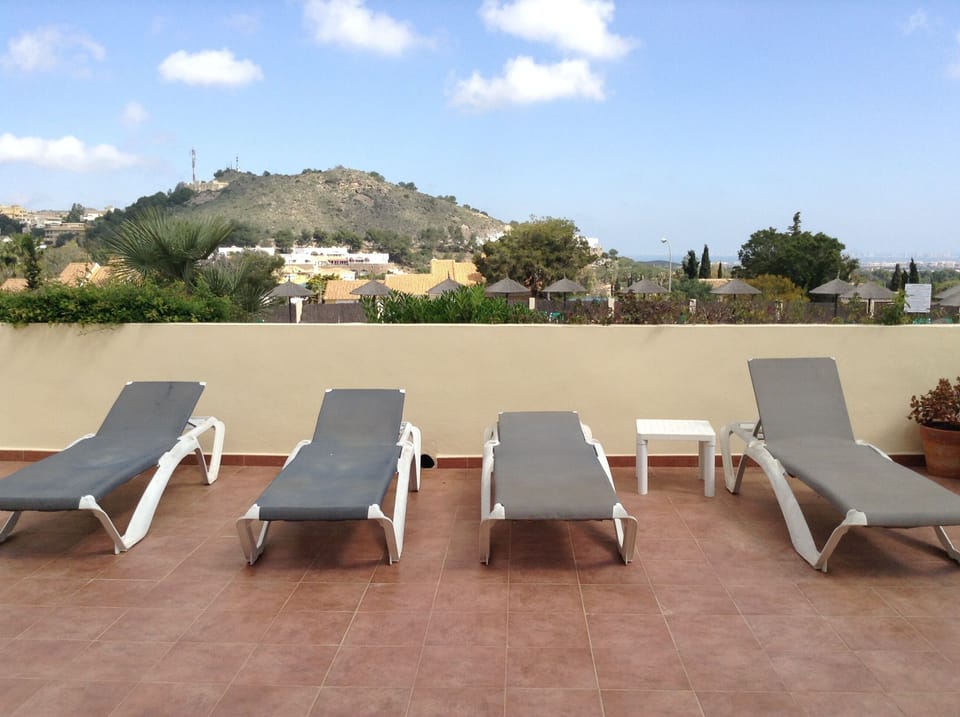 Private terrace area sunbeds