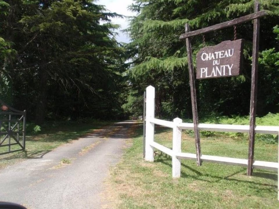 The main entrance leading to the castle - where deer cross and white owls guard