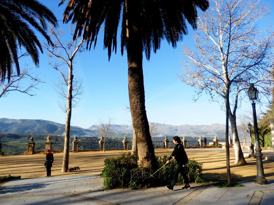 Ronda's central park, la Alameda, with stunning views