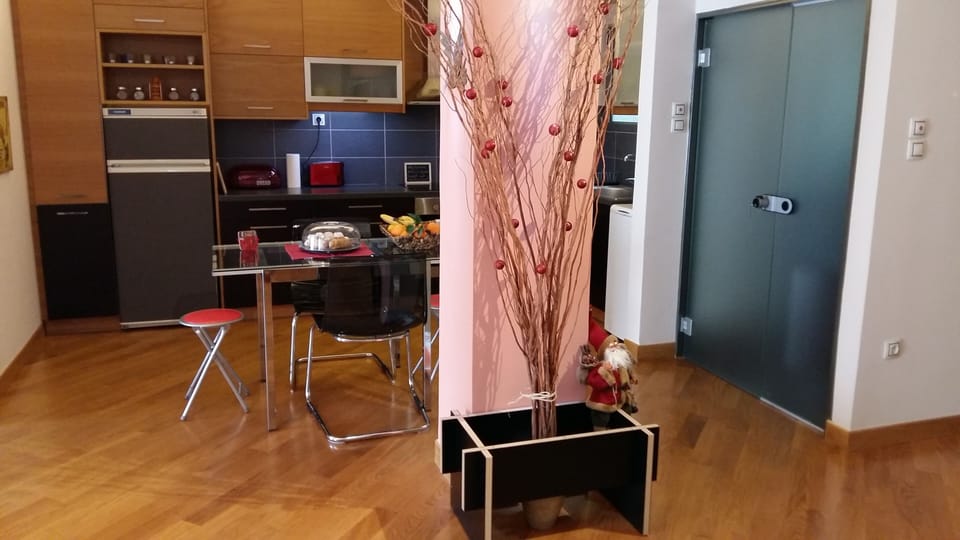 Kitchen View and Bathroom glass door