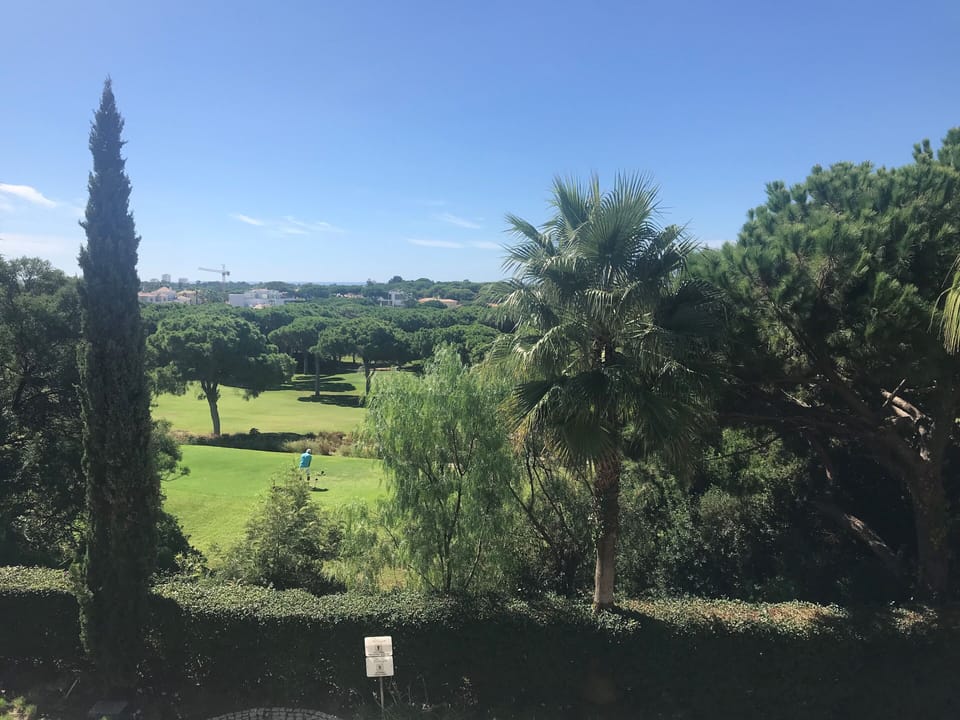 View from the roof terrace with the sea in the distance