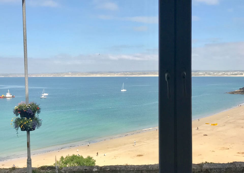Stunning view over Porthminster beach and beyond!