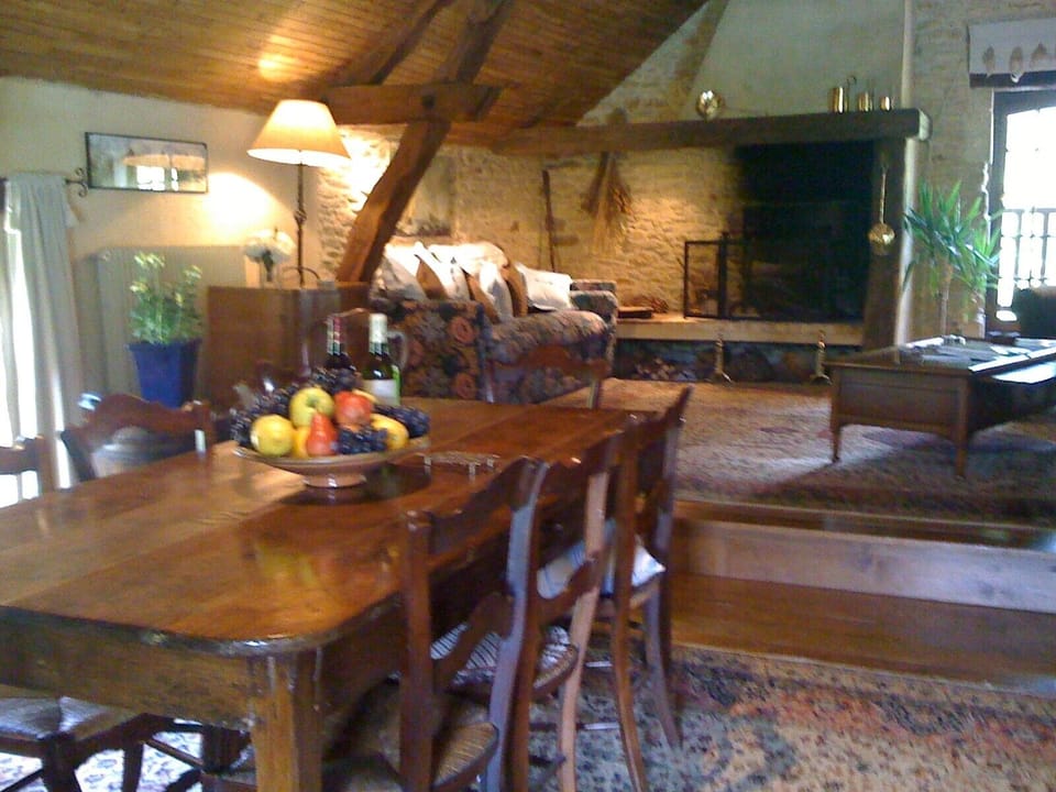 LOUNGE AND DINING with fully working fireplace