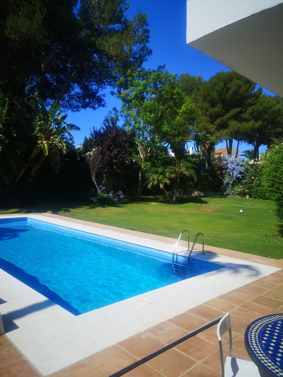 Pool and garden from apartment 