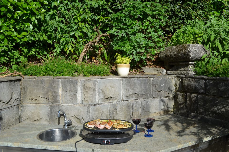 Summer kitchen in the garden, perfect for grill