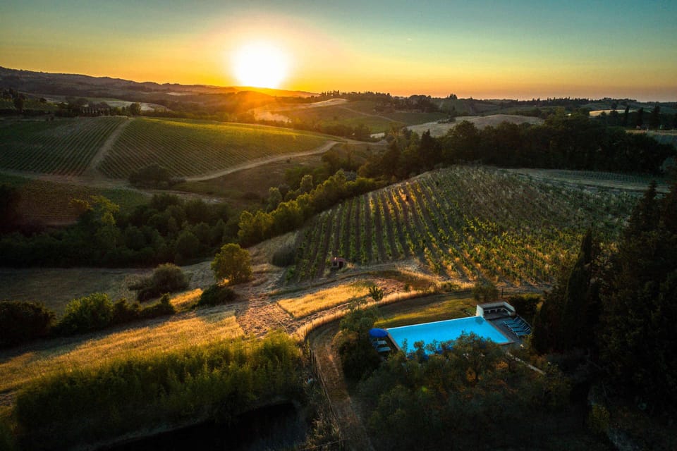 pool and sunset
