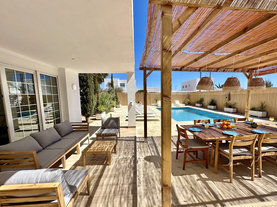 The villa’s pool area is the highlight, perfect for relaxing together.