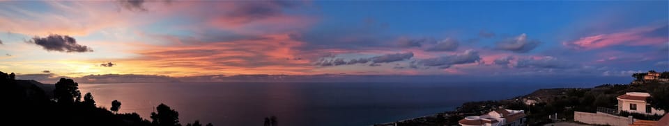 Sunset view from terrace.
