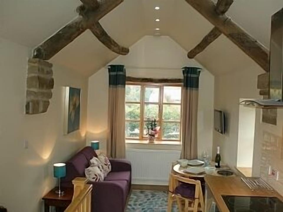 High galleried ceiling in living area