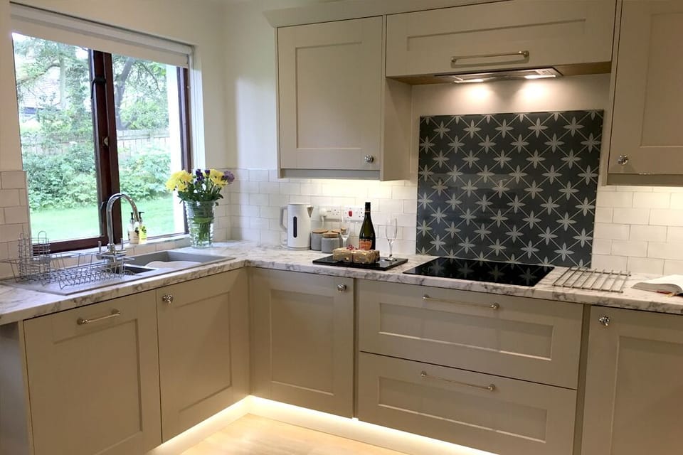 Beautiful kitchen with washer drier, dish washer, mircowave etc