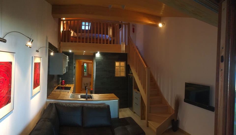 The apartment and mezzanine