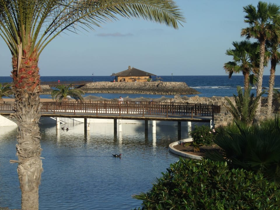 Beach at the Atlantico Centre. This shows the restaurant set in the sea.