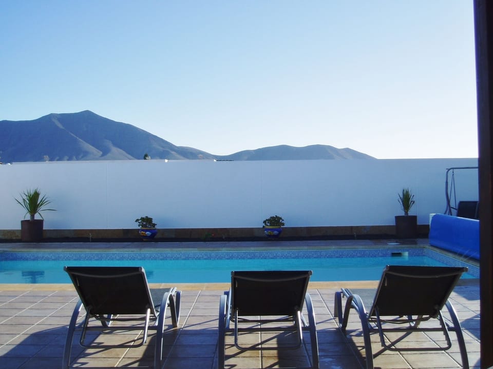 View from rear terrace towards mountains

