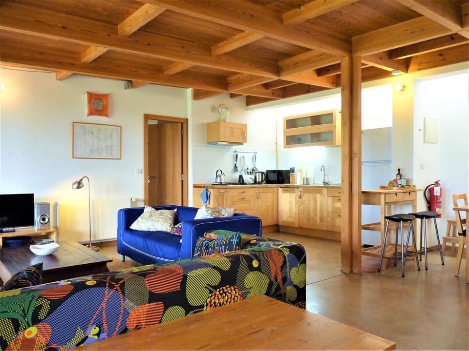Casa Poniente living-dining room with kitchen
