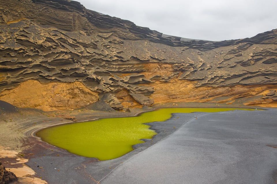The Green Lagoon at El Golfo. A 'must see', 20 minutes from the villa