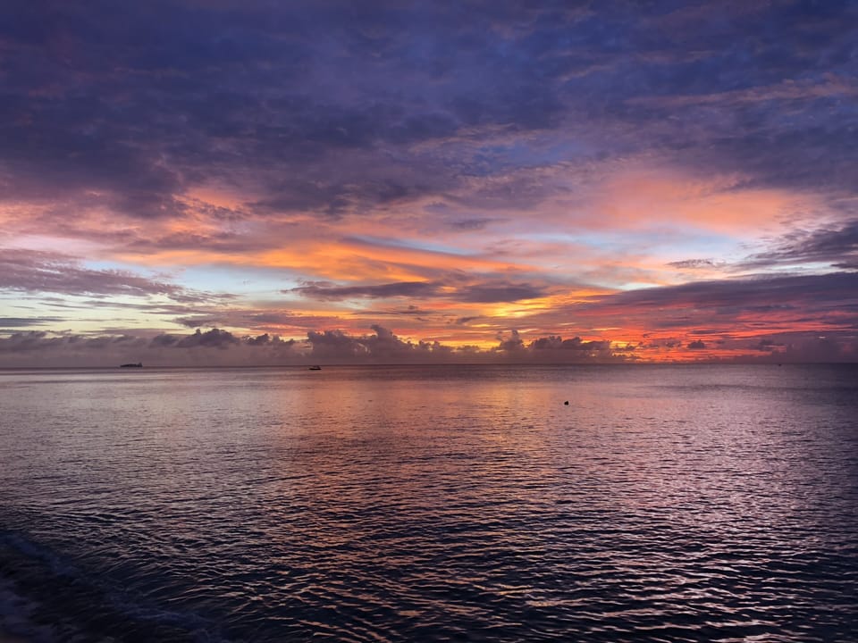 Spectacular sunset from Little Reef lower apartment taken on 10 November 2018