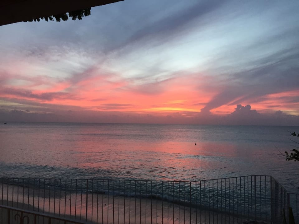 A beautiful sunset from the veranda