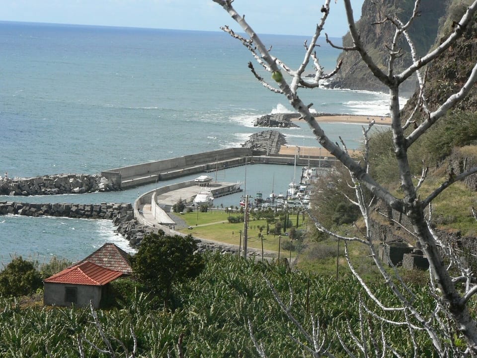 View of Calheta Marina and Beach from the Cliffs