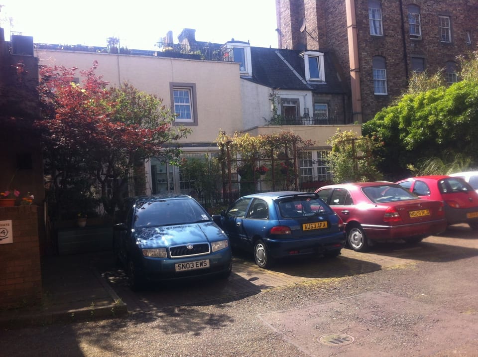 Private parking in courtyard