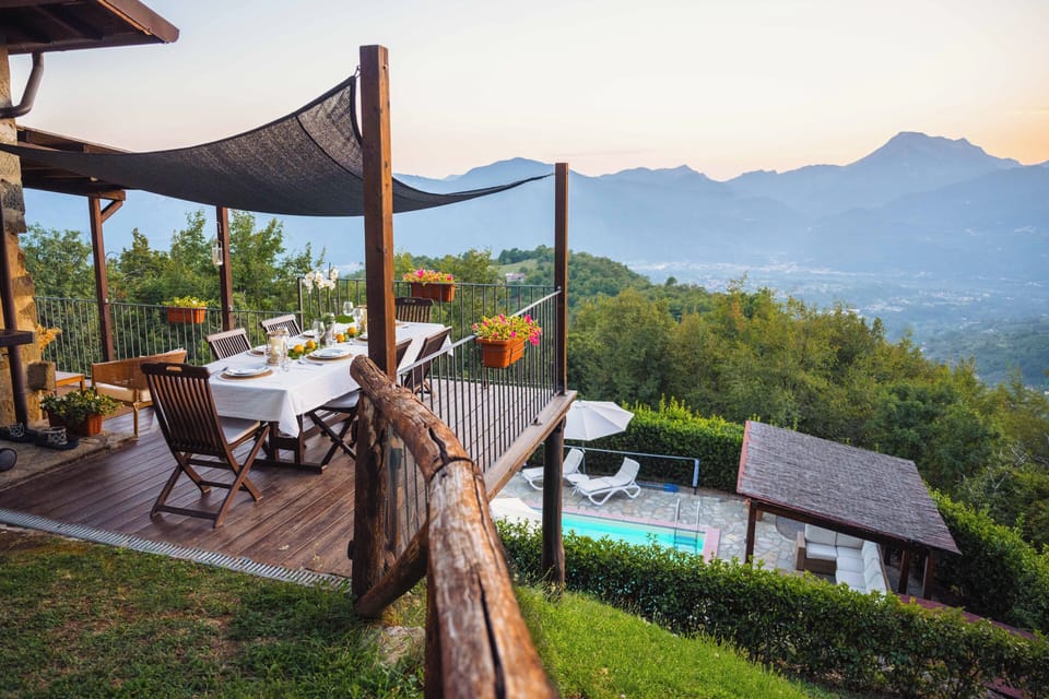 Deck and pool area