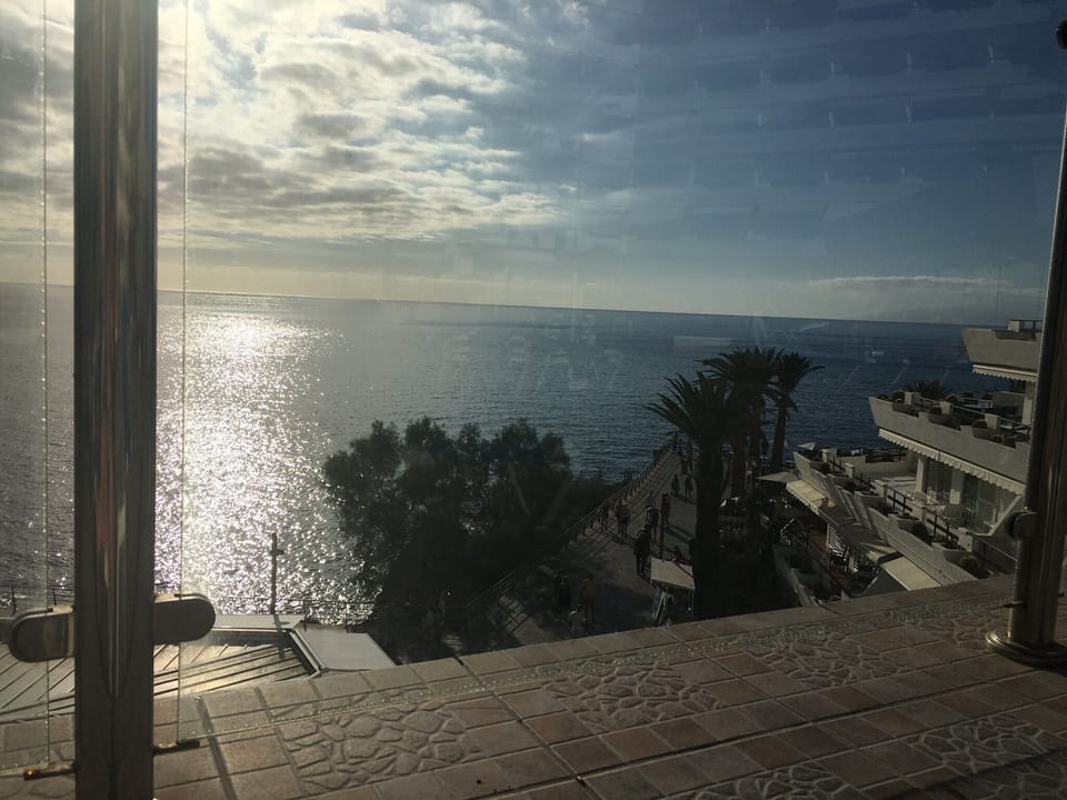 View from pool sun area 