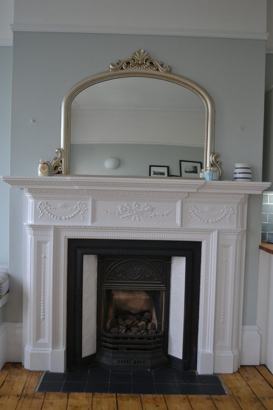 Beautiful fireplace (decorative only, cannot be lit as an open fire)