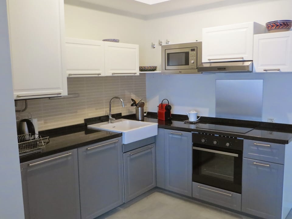 The fully-equipped kitchen area