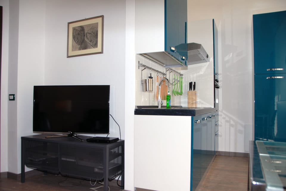 kitchen with TV