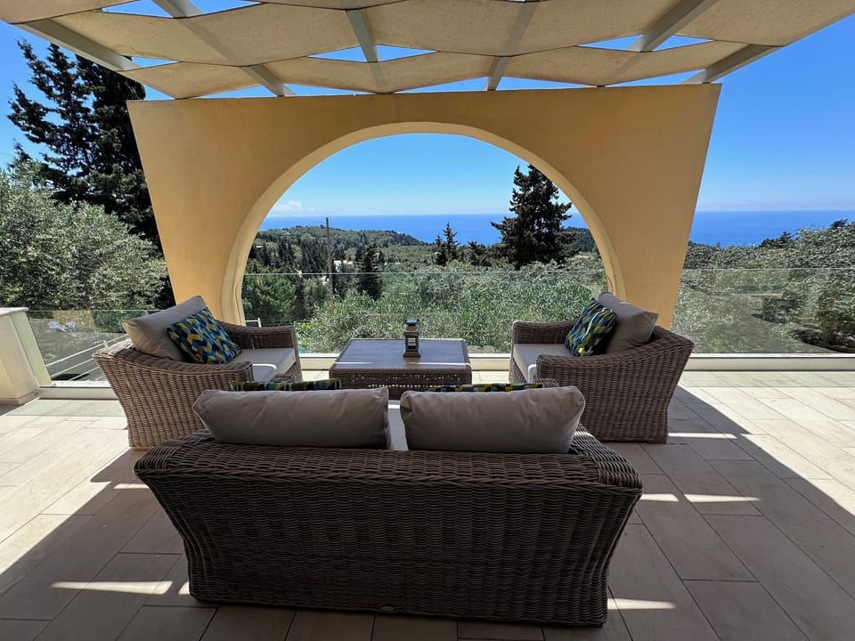 Terrace with sea view off main living area