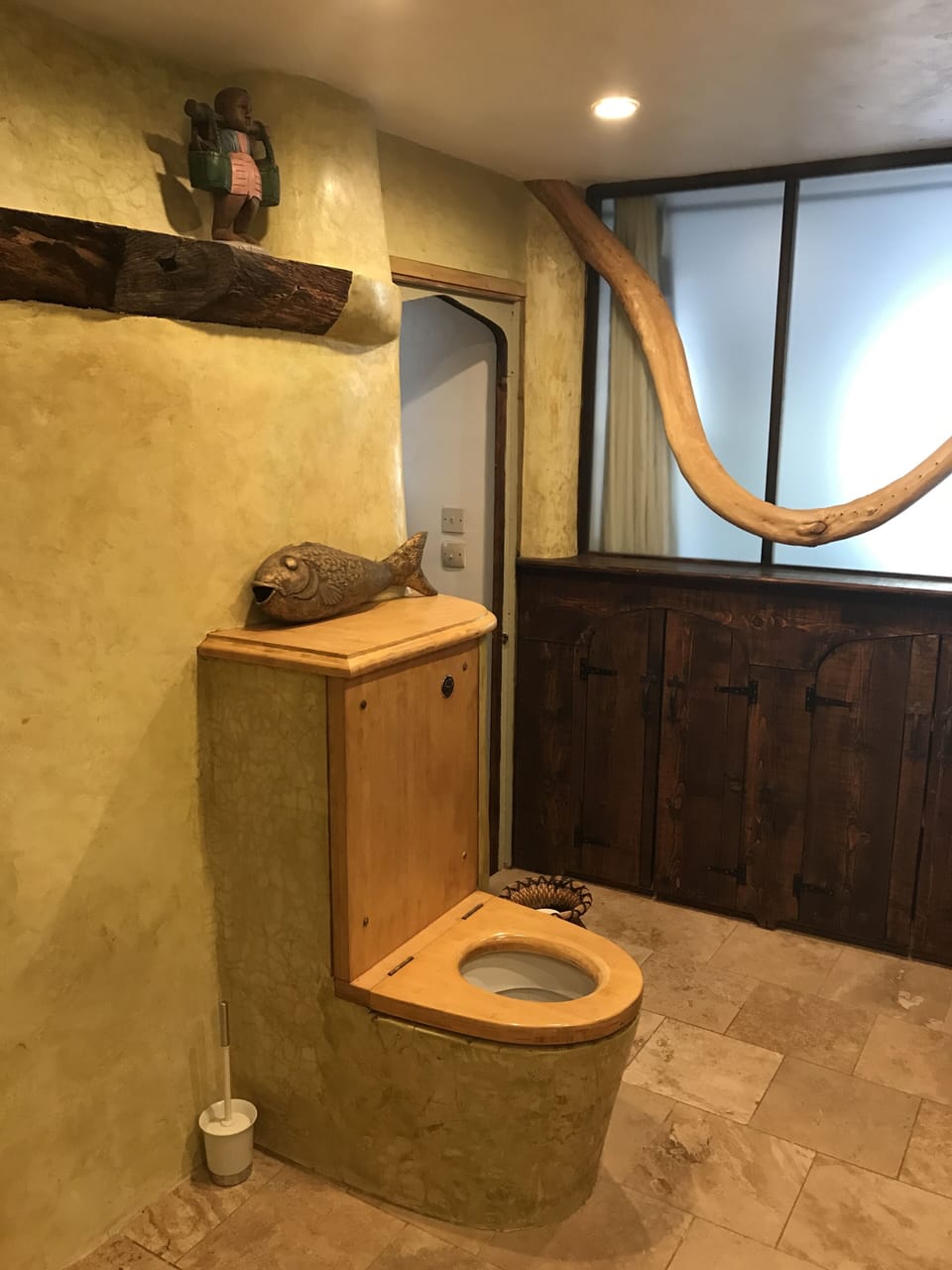 The 'throne' in the large quirky wetroom