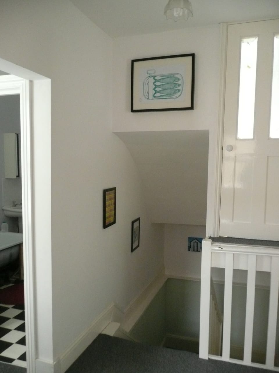 First floor landing. The stairs are fairly steep.