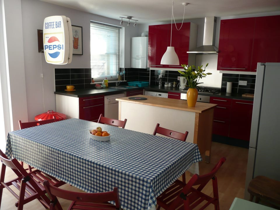 The kitchen has everything that you would need.