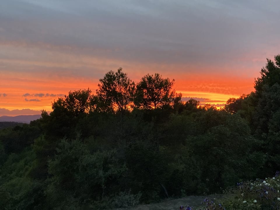 sunset from front porch