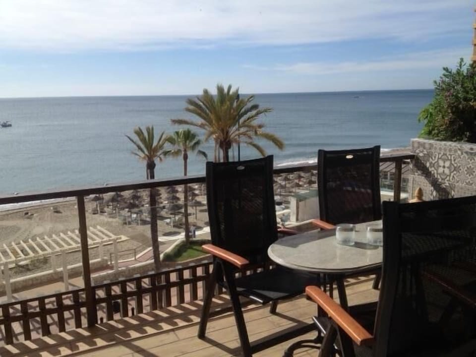 Comfortable chairs on the balcony.