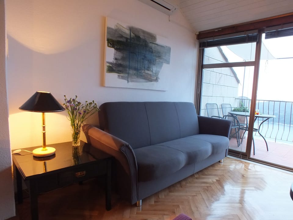 living room with terrace