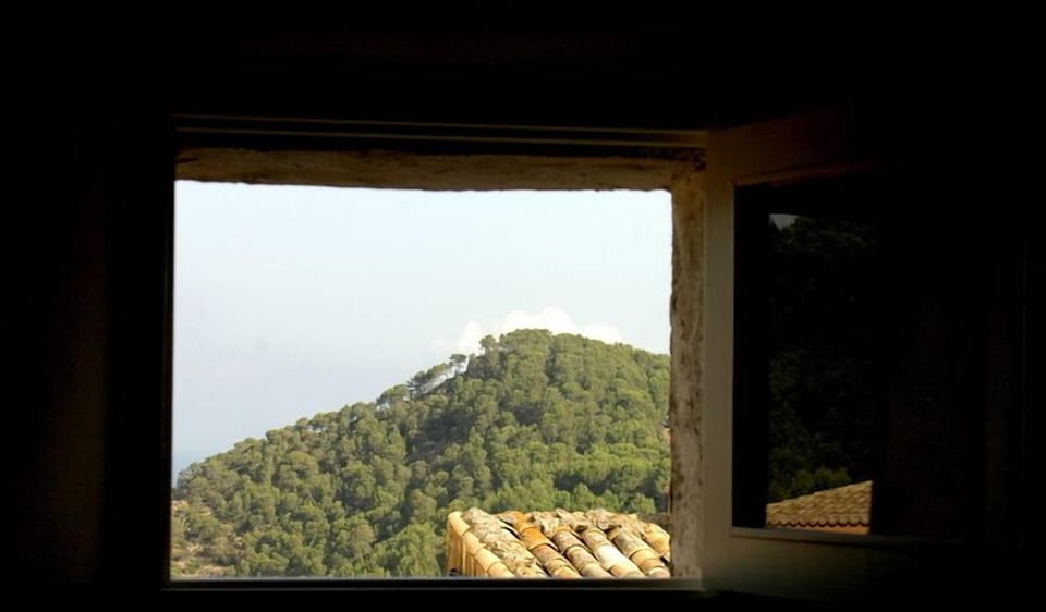 View of the mountains and sea beyond