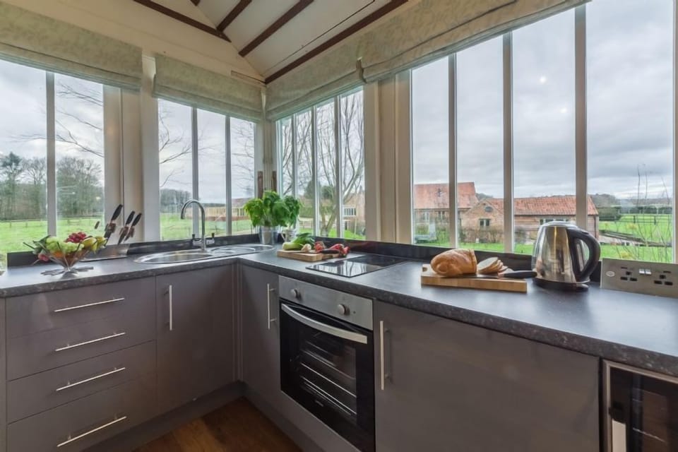 First floor:  Kitchen area with plenty of cupboard and counter space