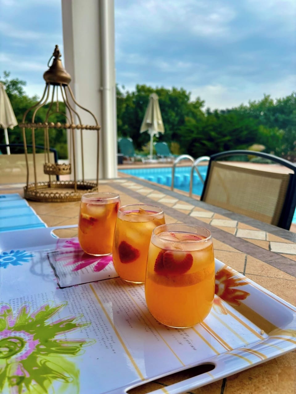Enjoy drinks on the pool deck
