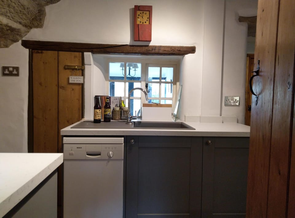 The kitchen a mix of old and new